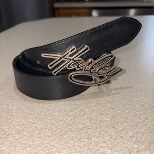 Harley-Davidson Black Belt with Silver Logo